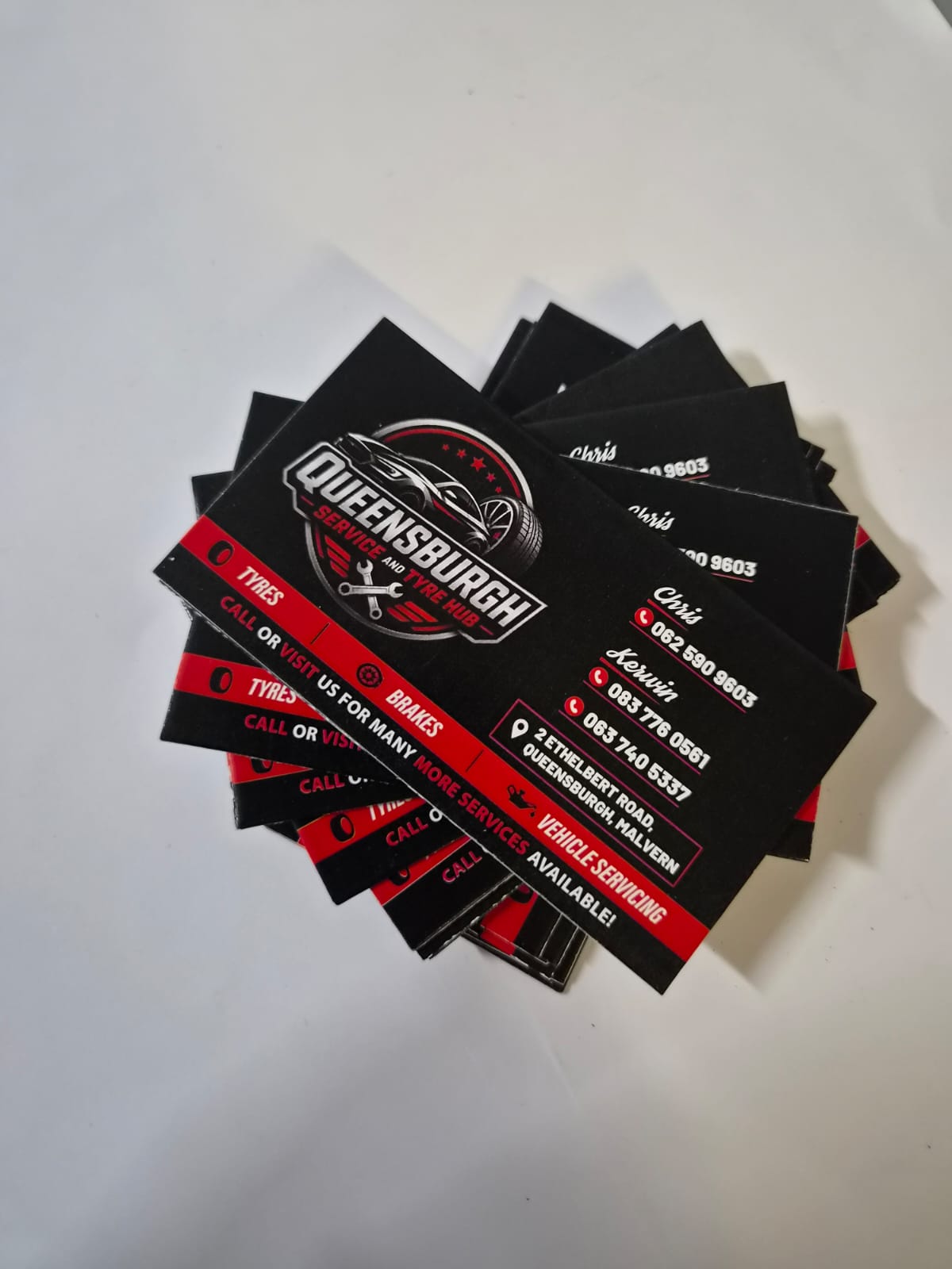 A fan of full-colour business cards printed by Indota Prints